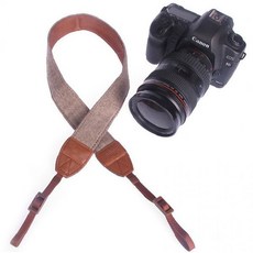 카메라끈 가죽재질 어깨걸이형 조절가능 빈티지스타일 촬영장비 휴대용 액세서리, 1개, 브라운