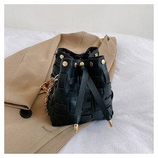 가방만들기 세트 가죽 공예 패키지 키트 숄더백 버킷백 가방 복조리백 여성 DIY 취미 재료, 블랙