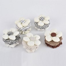 원형 플라워 2개입 서랍 덮개 문콕방지 mod*624JK, 브라운줄 2p