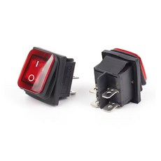 PC 방수 로커 스위치 4핀 푸시 버튼, D