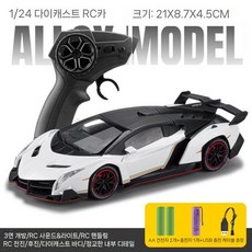 포이즌 합금 RC 드리프트 레이싱 스포츠카 장난감, 합금 1/24 람보 포이즌 화이트