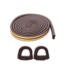 自黏型發泡門窗密封隔音條 10公尺裝 防塵防風防蟲防蚊 門縫條 氣密條 門擋條 門縫貼【A10304】《約翰家庭百貨, 1個, D型