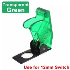 자동차 전원 버튼 업 플립 핀 그린 스위치 ON 커버 OFF 토글 가드 레드 항공기 트럭 조명 3 안전 LED 12V20A 보트, 5 Sets, Green lid, 1개