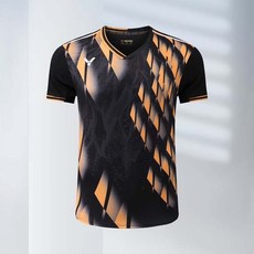 VT情侶款羽球運動套裝 透氣速乾比賽隊服 多功能跑步網球訓練服, 黑色男上衣,L