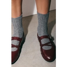 자라 페이크 에나멜 버클 발레리나 플랫슈즈 - 버건디 레드120328