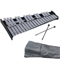 알루미늄 실로폰 32 노트 휴대용 Glo enspiel 초보자 Orff 타악기 명상 금속 악기, 32 tone
