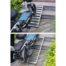 차량 진입판 발판 오토바이 카트 계단 휠체어 경사로 슬로프 보드 보조 사다리 스텝 패드, 폭40 길이200 높이조절 13/17cm, 1개