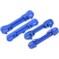 GPM 7075 합금 전면 후면 하단 서스펜션 마운트 LOSI 16 8IghtX 슈퍼 각인넛 4WD 브러시리스 버기 RTRLos04019, 파랑