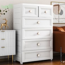 加大70CM面寬簡易儲物櫃 家居塑料兒童置物櫃 大容量抽屜式收納櫃子 五斗櫃 床頭櫃 床邊櫃 抽屜櫃 衣櫃 櫥櫃雜物櫃, 特大號70面寬-北歐灰【雙小抽】,5層