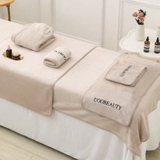 美容院專用毛巾包頭巾三件式大浴巾鋪床巾刺繡LOGO, 奶咖色,魔術貼包頭巾【20*70cm】, 1個