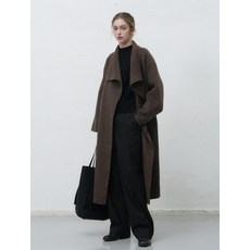 브랜드정품 제너럴아이디어 GENERALIDEA 핸드메이드 숄카라 롱코트 BROWN WBE4L10539 360940