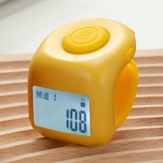 電子計數器 手按充電 9通道 夜光 戒指式 點數器, 1個, 多通道/電子電池黃色