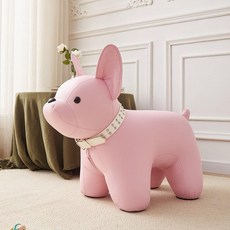 해외 배송강아지스톨 스톨 쇼파 소파 애견 고출력 거실 풋스톨, 핑크 고양이긁힘방지가죽