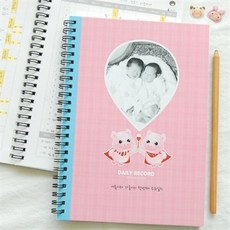 아트박스/제이밀크 토실토실 우리 둥이들 쌍둥이 수유일지-분홍, 단품없음, 상세설명 참조