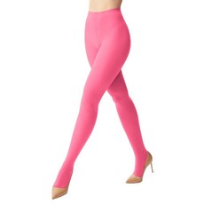 Leg elegant 여성용 80 Den 극세사 부드러운 불투명 타이츠 팬티 스타킹 진달래 핑크. 대형-특대형