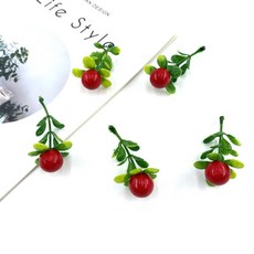 인조 열매 가지 조화 소품 4X7cm, 백개입*1봉