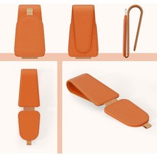 7Shadows 자동차 선바이저 썬글라스클립 멀티 컬러, 2개, Orange