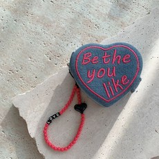 Best 키치 키링 악세서리 제공 트레블 파우치키링, B. 파란색 데님