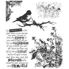 Stampers Anonymous Tim Holtz 클링 고무 스탬프 세트 어반 태피스트리, Stampers Anonymous Tim Holtz 클