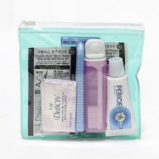 여행용 휴대용 세면도구 샴푸 칫솔 세트 7종