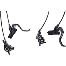 Magura 자전거림브레이크 마구라 MT 트레일 스포츠 2701389 자전거 브레이크 1-핑거 HC 레버 좌/우 적합 세트 전륜 4 및 후륜 2 피스톤용 2개 블랙 원 사이즈로