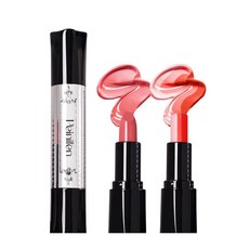 립스틱 안지워지는 틴트 립글로스 촉촉한 글로우 립스틱 플럼핑 립밤 묻지않는 삼색 그라데이션 립스틱, 02, 1개