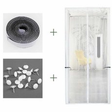 CEOSHOP 출입구모기장 문모기장 문 스트라이프 모기장(90X200CM) (화이트), CEOSHOP 출입구모기장 문모기장 문 스트라이프 모기