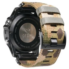 Ookids Garmin Fenix 7X/Fenix 6X/Fenix 5X/Tactix Delta와 호환되는 26mm 나일론 시계 밴드 Garmin Fenix 3/3 HR F, 카모플라주 M