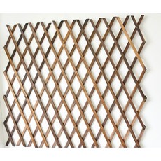 防腐木伸縮籬笆 網格圍欄 花架 木質爬藤架 庭院裝飾 童裝拍照背景 掛衣架 掛畫架 網子, 1個, 碳化色105cm網格