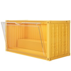 LAVIDA嚴選 貨櫃公仔展示盒 盲盒收納 置物模型 收納盒 公仔盒 透明公仔收藏, 1個