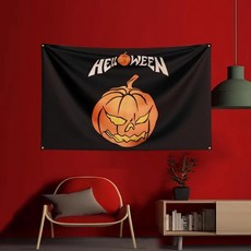 헤비 록 밴드 플래그 폴리 에스터 디지털 인쇄 배너 침실 벽 예술 야외 태피스트리 장식, 1개, 7. KK1058