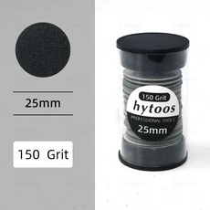 호환 HYTOOS 50Pcs 교체 가능한 샌딩 디스크 종이 25mm 페디큐어 샌드페이퍼 발 굳은 살 제거 네일 팁 도구, 04 Black - 150grit