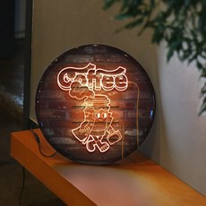 도시남자의 커피 나는 오늘도 커피를 마신다 LED액자 35cm