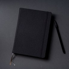 미래마켓 A5 국산 가죽 다이어리 만년 양장 다이어리 하루식 업무 업무용 회사 200매, 1개, 블랙