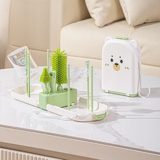 DFMEI 便攜式寶寶奶瓶刷清洗套裝嬰兒奶瓶瀝水架高顏值硅膠奶嘴清潔刷, 1個, 如圖