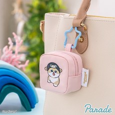 모후샌드 자수 사각 미니 파우치 7cm 핑크, 구매수량