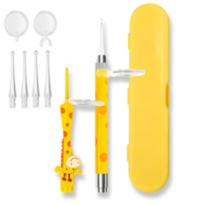 아데트 빛나는 LED 귀이개 기린 이어클리너 귀후비개, 1개, 1세트