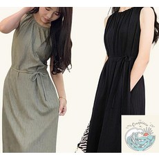 우솝상점 여름 롱 원피스 임산부 나시원피스 바캉스룩 여름맥시원피스