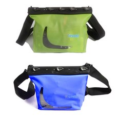 智慧型手機手機防水包斜背包腰包A, 綠_S+藍_S