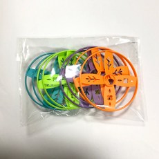 【超繪玩】兒童手拉飛碟拋接彈射玩具 兩件套, 飛碟一包【顏色隨機8個】, 1個