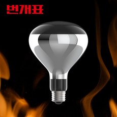 [번개표] 250W 발열전구 경질유리 열전구 보온 온열 히팅램프 동파방지, 전구색, 2개