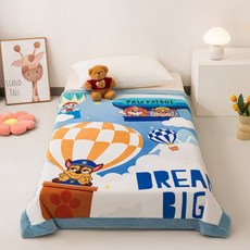 伯尼寢具 汪汪隊 兒童毛毯 牛奶絨 冬季保暖 空調毯, 熱氣球嘉年華