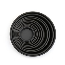 갑조네 토분 플라스틱 받침 원형받침 토분 화분받침대, 블랙, 1개