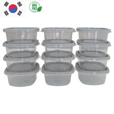 굿오버 국내산 냉동밥 보관용기 전자레인지용 BPA FREE, 12개