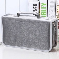 CD收納包 大容量128片碟片包 光碟盒40片/80片DVD光盤包 CD收納整理盒, 128片（銀色1個裝）