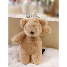 모던하우스 포근포근 동물인형 베어 키링, 11cm, 브라운, 1개