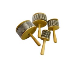 老羊樂器店 卡巴沙鈴 珠球搖鈴 迷你型串珠鈴 卡巴薩 CABASA 節奏樂器 奧福 搖鈴 手搖鈴, 1個, 中號