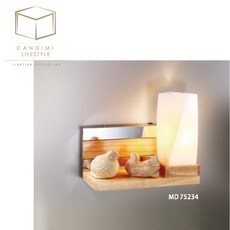 凱得米 歐風木質床頭壁燈 MD75234 附旭光8w LED球泡, 歐風木質床頭燈 壁燈