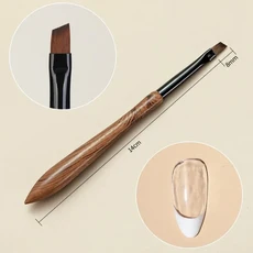라운드 나무 손잡이 네일 아트 라이너 브러쉬 DIY 그림 펜 백단 드로잉 파인 UV 젤 살롱, 1개