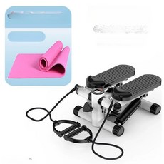 무소음 제자리걷기 계단오르기 스테퍼 검은색 운동 유산소, 프리미엄 1단계 풀로프+핑크요가매트